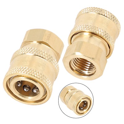 #ad Durable Brass Pressure Washer Coupler 2 Safety Fittings Brass Material $13.90