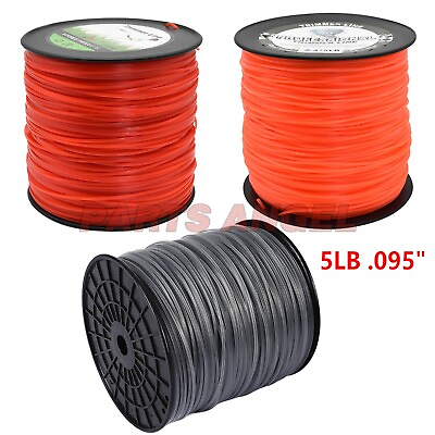 #ad 5lb .095 Heavy Duty Nylon Square Commercial String Trimmer Line Weed Eater Line $33.90