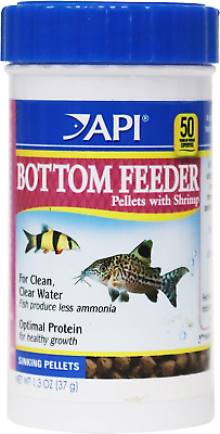 #ad BOTTOM FEEDER PELLETS with SHRIMP Fish Food 1.3 Ounce Container $18.99