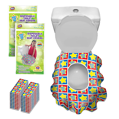 #ad Toilet Seat Covers Disposable 24 Large Waterproof Potty Covers for Toddlers $17.11