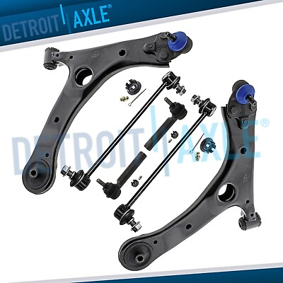#ad 6pc Front Lower Control Arms Tie Rods Sway Bars for 2014 2019 Toyota Corolla $126.35