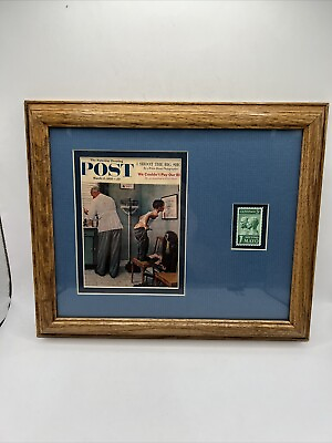 #ad Rockwell At the Doctor#x27;s Office Commemorative Stamp Limited Edition Framed Art $25.00