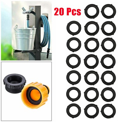 #ad 20Pcs Rubber Hose Pipe Washers Garden Faucet Tabs Seals Washer Self Locking New $6.12
