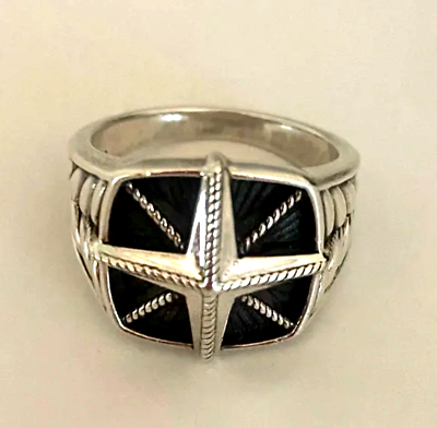 #ad #ad John Hardy Jai Size 6 Alaska Spirit Carved North Star Sterling Silver Band Ring $245.00
