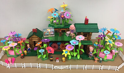 #ad Lincoln Logs Mix 580pc Lot Wooden Building Logs Flower Fairy Garden Accessories $210.00