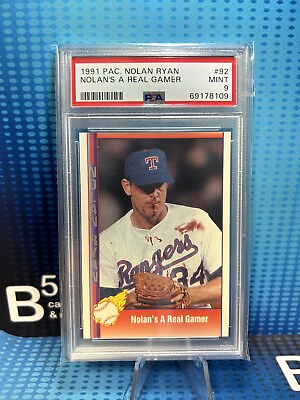 #ad #ad 1991 Pacific Nolan Ryan #92 Nolan#x27;s A Real Gamer Texas Rangers HOF PSA 9 $30.00