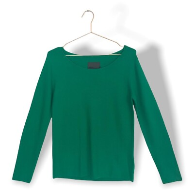 #ad MINIMUM green medium knit cotton Jumper XS UK 8 GBP 27.00