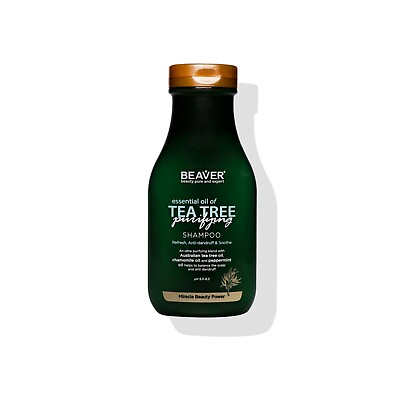#ad Beaver Tea Tree Shampoo For Oily Hair Flaky Scalp Itching Anti dandruff 350ml $14.99