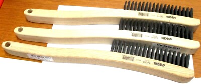 #ad Osborn 54016 6quot; Brush x 13 11 16quot; OAL Wood Handle Steel Scratch Brush 3 QTY $24.95