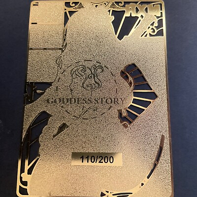 #ad Goddess Story Gold METAL Card Maiden Party Serial Number # 200 Raiden Shogu $18.99