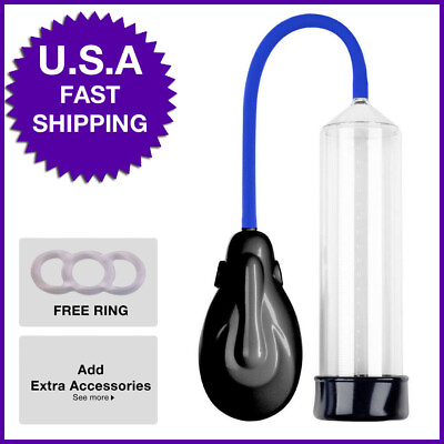 #ad Electric Automatic Male Penis Vacuum Power Pump Permanent Temp Growth Ed Aid $29.59