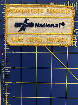 #ad Vintage National Logo Patch Recordkeeping Products Home School Business High HS $6.99