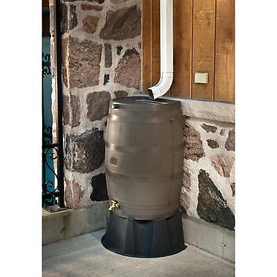 #ad #ad Rigid 50 Gallon Flat Back Rain Barrels Stand 100% Recycled Plastic BPA free $33.94