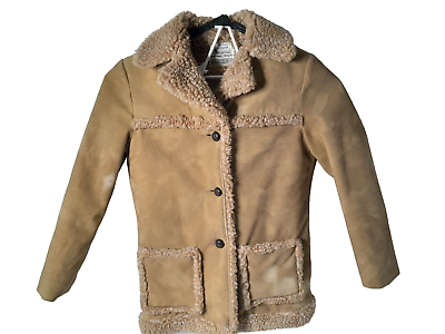 #ad Vintage Fingerhut Fashions Faux Suede Fleece Coat Jacket Womens Size 12 USA Made $35.99
