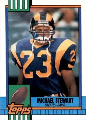 #ad 1990 Topps Michael Stewart RC Los Angeles Rams #83 $1.79