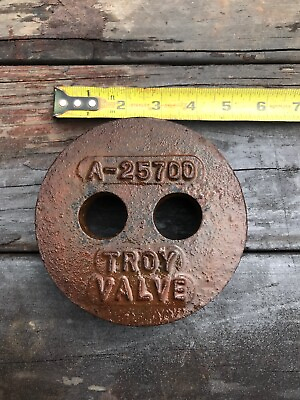 #ad TROY VALVE A 25700 CAST IRON RUSTY SALVAGE ART OR PARTS $19.00