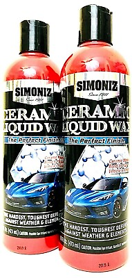 2 Ct Simoniz 16 Oz Ceramic Liquid Wax Tough Defense Against Weather amp; Elements $36.99
