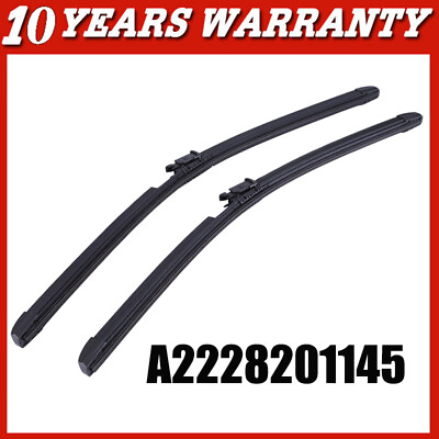#ad Front Wiper Blade Set For Mercedes W222 Maybach 2014 2020 w Heated Washer $47.99