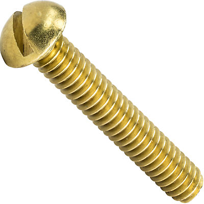 #ad 8 32 Brass Round Head Machine Screws Bolts Slotted Drive All Lengths Available $196.47