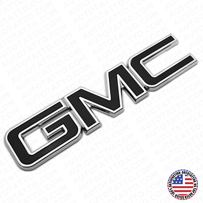 #ad 14 19 GMC Sierra Canyon Tailgate Letter Logo Emblem Adhesive Nameplate OEM Black $29.99