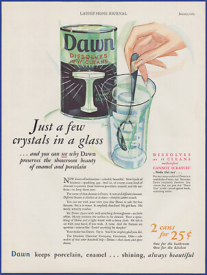 Vintage 1929 DAWN Soap Cleanser Can Bathroom Kitchen Art Décor 20#x27;s Print Ad #ad $19.95