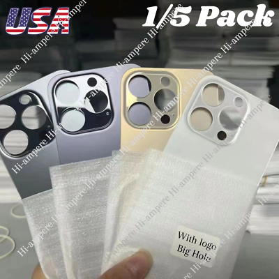 #ad Replacement Rear Back Glass Big Hole For iPhone 14 13 12 11 Pro XR XS X 8 Lot $8.23