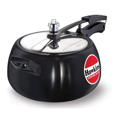 Hawkins Contura Aluminium Inner Lid Black Pressure Cooker 5 Litre Black $230.52