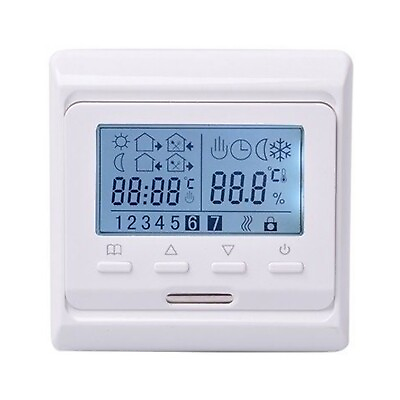 #ad LCD weekly programmable floor heating thermostat 16A 230V heated room universal $26.86