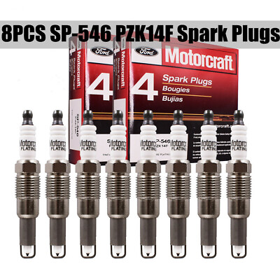 #ad #ad 8Pcs Motorcraft SP546 Spark Plugs SP 546 PZK14F Genuine New For Ford F150 F250 $33.99