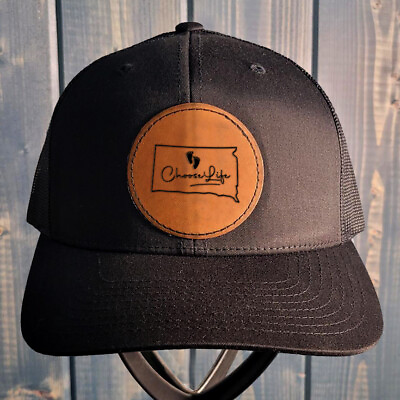 #ad North Dakota Leather Patch Hat Pro Life Hat $25.00
