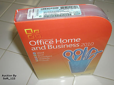 #ad Microsoft Office 2010 Home and Business Licensed For 2 PCs Full Retail Box $129.95