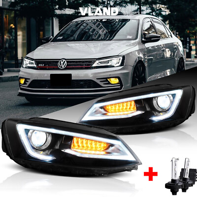 #ad VLAND LED HeadlightsD2H HID Bulbs For 2011 2018 Volkswagen VW Jetta mk6 Sedan $448.98