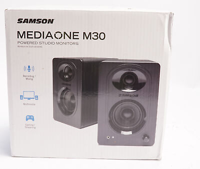 #ad Samson SAM30 3 Inch Powered Studio Monitors Pair Black $55.00