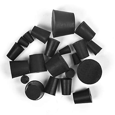 #ad 21 Pack Solid Rubber Stopper Black Lab Plug 000# 8# Sizes Assortment 11 Ass... $15.69