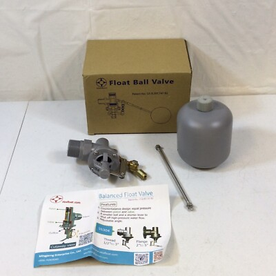 #ad ABS Balanced Gray Heavy Duty High Pressure 100 Psi ABS Float Ball Valve Used $49.49