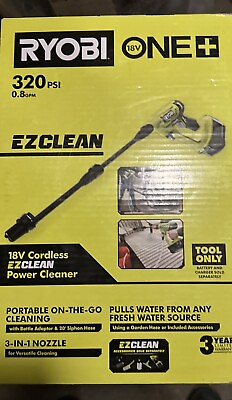 #ad Ryobi One 18V Volt Cordless EZ Clean Water Power Cleaner 320 psi Tool Only $79.00