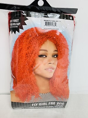 #ad #ad Fly Girl Red Afro Wig FUN HALLOWEEN 60s 70s DISCO CLOWN COSTUME PARTY CURLY FRO $9.99