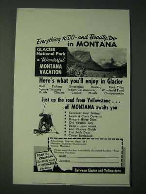 #ad 1958 Montana Tourism Ad Everything to do and beauty too in Montana $19.99