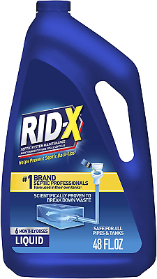 #ad RID X Septic Tank System Treatment 6 Month Supply Liquid 48oz $42.37