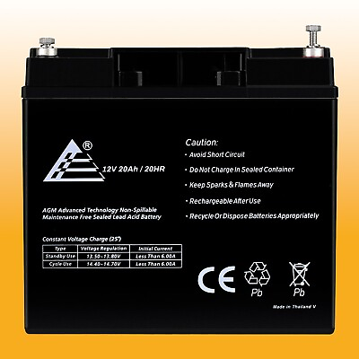 #ad 12V 20AH Sealed Lead Acid AGM Battery for MODIFIED POWER WHEELS $41.99