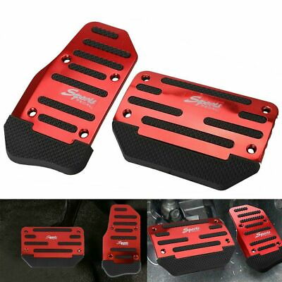 RED Non Slip Automatic Gas Brake Foot Pedal Pad Cover Car Accessories Parts $11.99