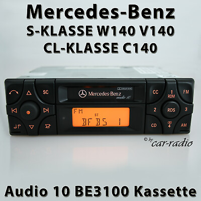 #ad Original Mercedes Audio 10 BE3100 Becker W140 Radio S CL Klasse C140 Autoradio EUR 199.00