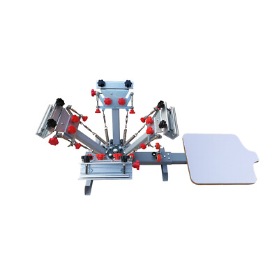 #ad 4 Color 1 Station Silk Screen Printing Press Machine with Micro Registration $474.75
