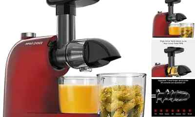 Efficient Masticating Juicer Easy to Clean Cold Press Machine with Reverse Red #ad #ad $91.12