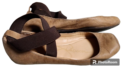 #ad Jessica Simpson Womens Mandalaye Leather Flat Size 7.5 $27.99