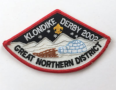 #ad Boy Scouts BSA 2002 Great Northern District Klondike Derby Embroidered Patch $5.00