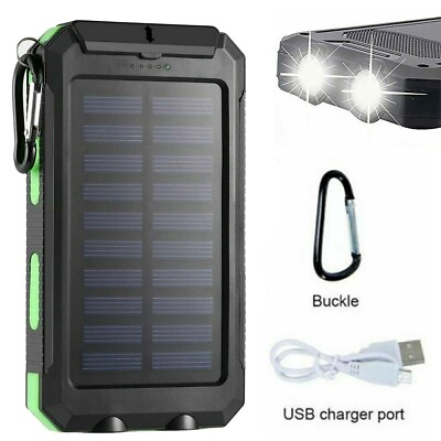 #ad Super 20000mAh USB Portable Charger Solar Power Bank for iPhone Cell Phone 2023 $13.90
