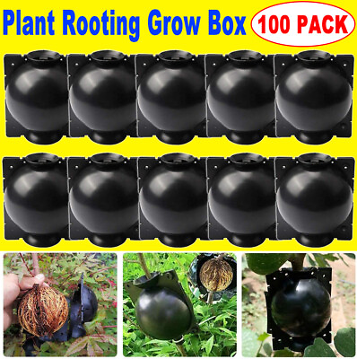 #ad 100Pcs Plant High Pressure Box Graft Grafting Root Grow Device Propagation Ball $65.50