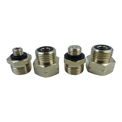 #ad 4Pcs Brass Euro Gas Cartridge Adapter Spare Parts Easily Install for Connecting $19.51