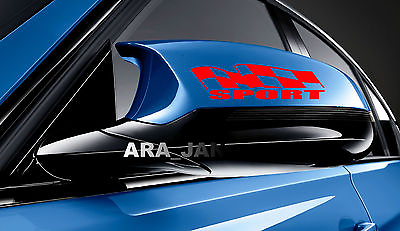 #ad SPORT flag Vinyl Decal racing sticker emblem speed car mirror logo color RED $14.41